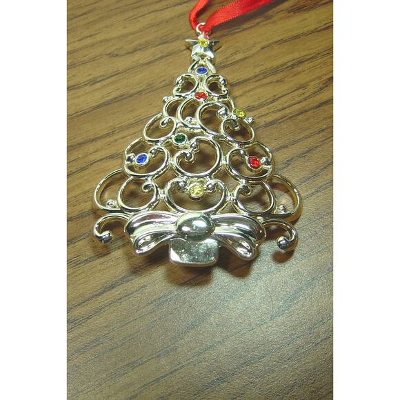 LENOX SPARKLE & SCROLL MULTI-CRYSTAL TREE ORNAMENT - Picture 2 of 4